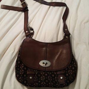 Medium Real Leather Fossil Crossbody Handbag